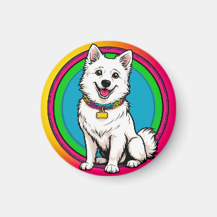 Cute Animated Dog with Collar Magnet