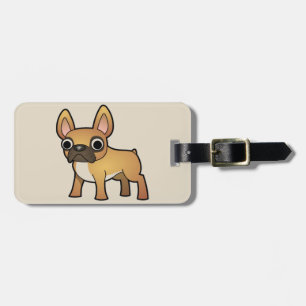 Cute animated French Bulldog Luggage Tag
