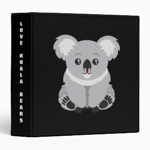 Cute animated Koala Bear background Binder