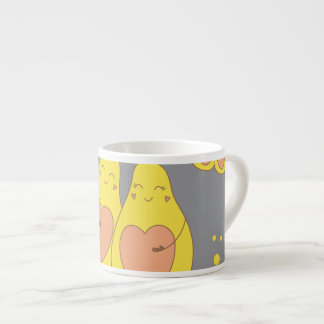 Cute Animated Pear Loving Couple Speaciality Espresso Cup