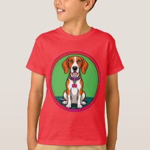 Cute Animated Puppy with Collar T-Shirt