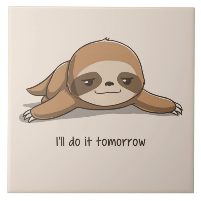 Cute animated Sloth Tile (Front)