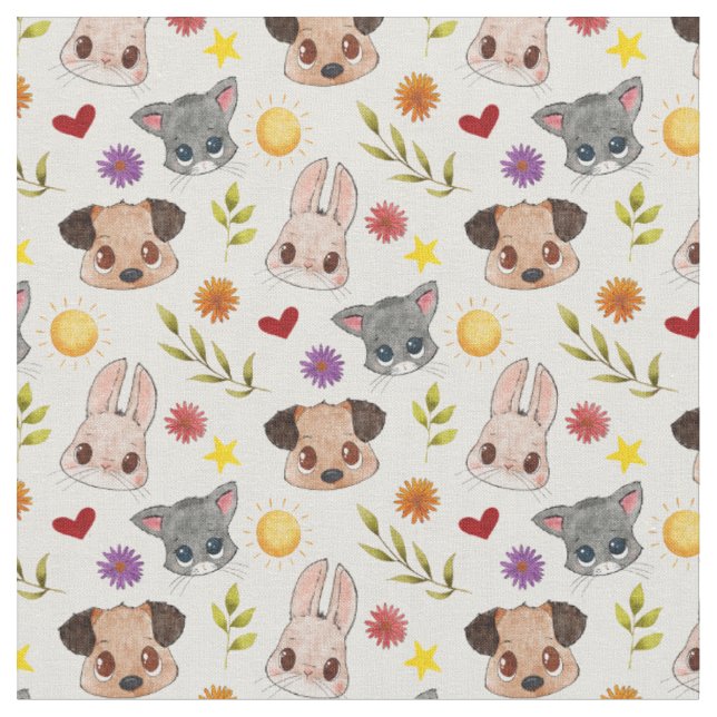 Cute Animaux de compagnie tissu animal (Fermer)