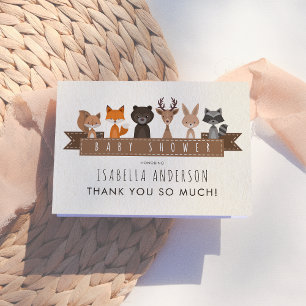 Cute Animaux de la Forêt Baby Shower   Merci