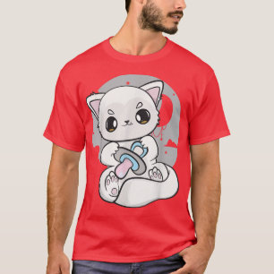 Cute Anime Arctic Fo With Soother And Kawaii Moon T-Shirt