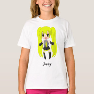 Cute Anime Blonde Girl Personalized T-Shirt