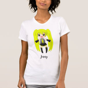 Cute Anime Blonde Girl Personalized T-Shirt