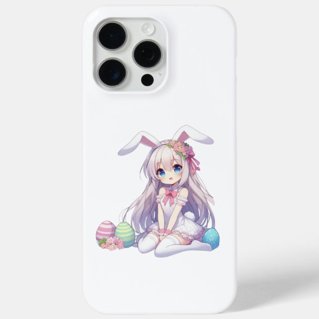 cute, anime bunny Easter Case-Mate iPhone Case (Back)