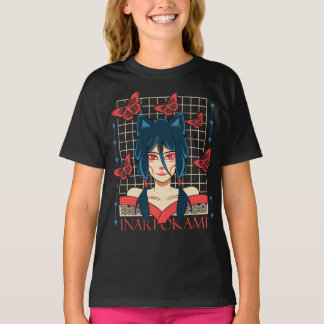 Cute Anime Butterfly Girl T-Shirt | Japanese Aesth