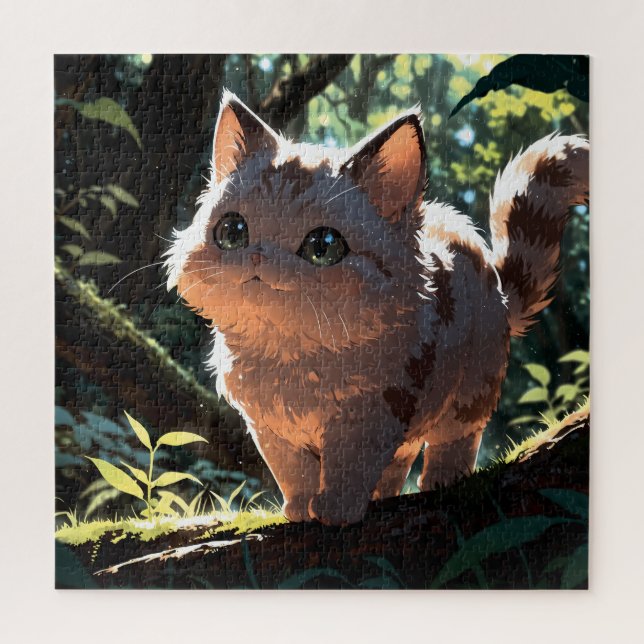 Cute anime cat jigsaw puzzle (Vertical)