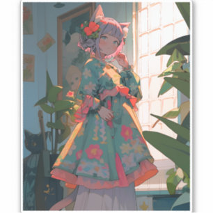 Cute Anime Catgirl