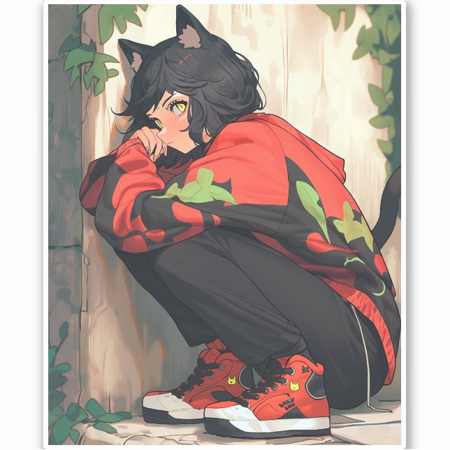 Cute Anime Catgirl (Front)