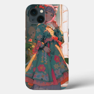 Cute Anime Catgirl iPhone 13 Case