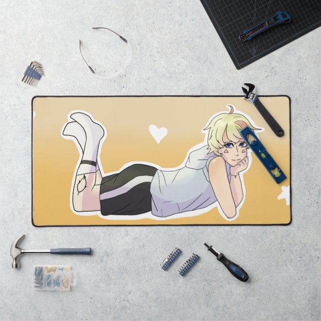 Cute Anime Character Daydreaming Mouse Pad Mat (Workstation)