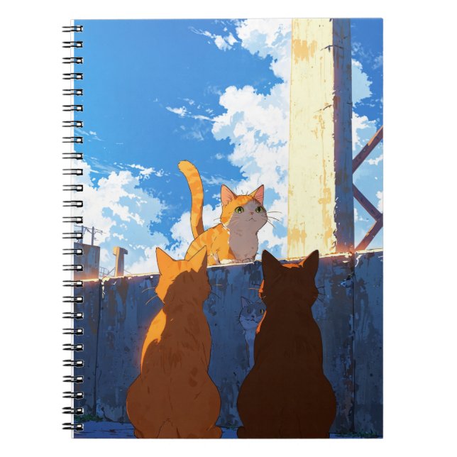 Cute Anime Chat Carnet - Retour à l'école Cadeau (Devant)