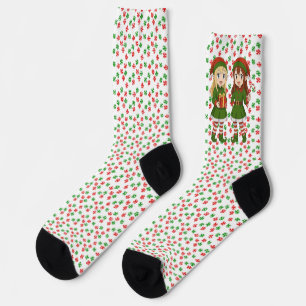 Cute anime Christmas elves Sweatshirt Socks