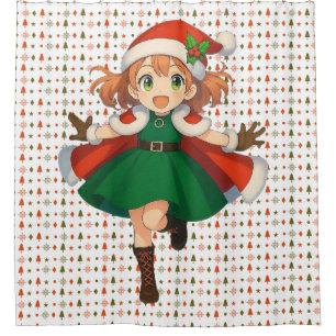 Cute, anime Christmas girl