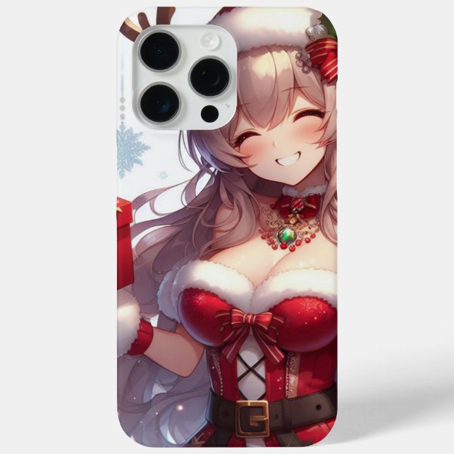 Cute anime Christmas girl Case-Mate iPhone Case (Back)