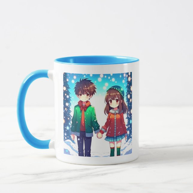 Cute Anime Couple | Our First Christmas Mug (Left)