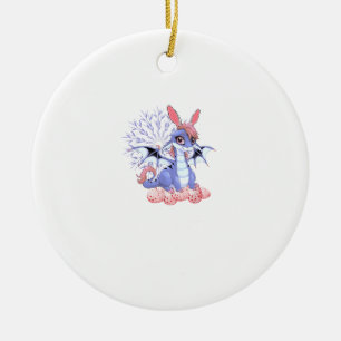 Cute Anime Dragon Bunny Easter Shirt Toddler Girl  Ceramic Ornament