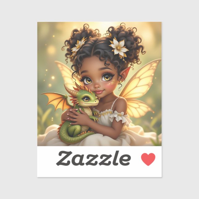 Cute Anime Fairy Girl and Chibi Dragon (Sheet)