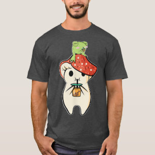Cute anime Frog Mushroom Matcha Tea T-Shirt