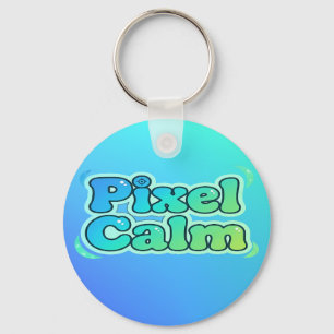 Cute Anime Gamer Boy Pixel Calm Keychain