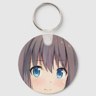 Funny Manga Cute Eyes Happy Smile School Girl Senpai Meme - Anime Girl Face  - Magnet