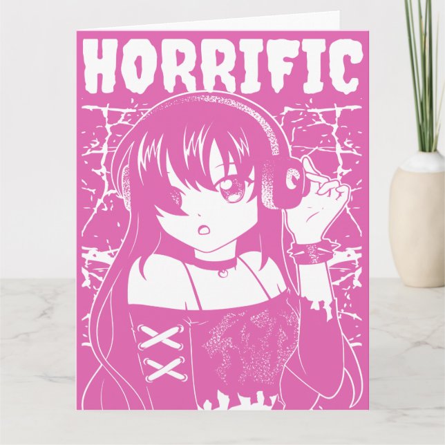 Cute anime girl  card (Front)