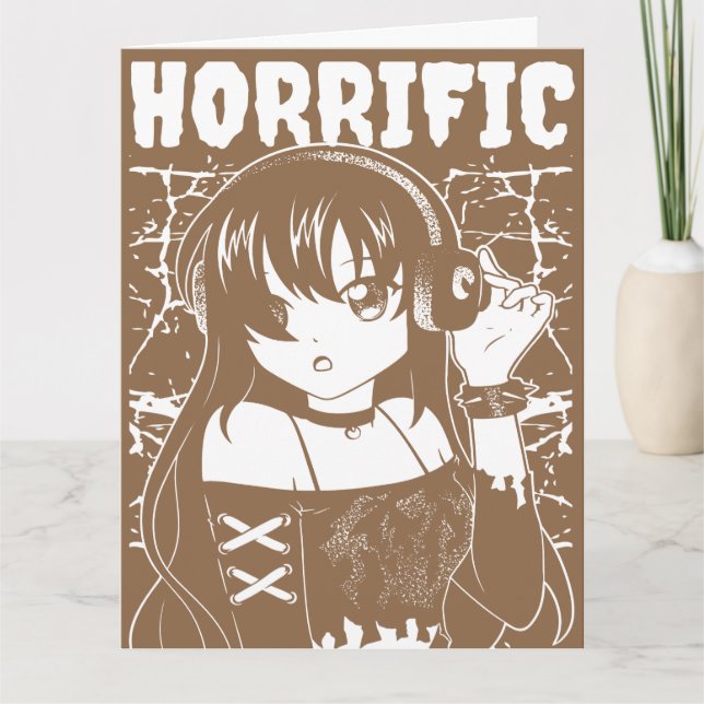 Cute anime girl  card (Front)