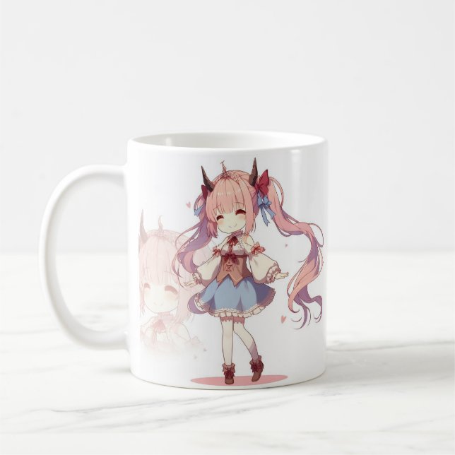 Cute Anime girl Coffee Mug (Left)