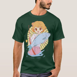 Cute Anime Girl Fishing T-Shirt
