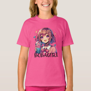 Cute Anime Girl Holding Bubble Tea T-Shirt