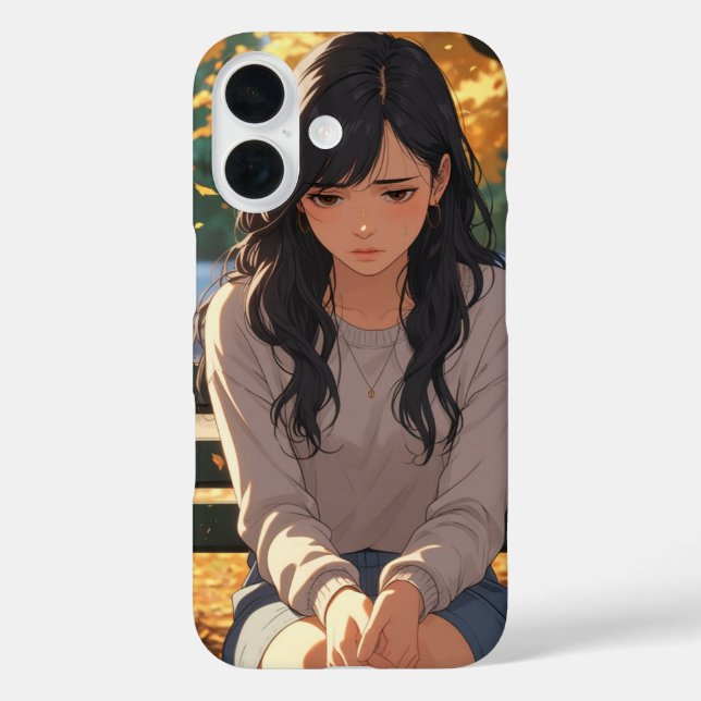 Cute Anime Girl iPhone 16 Coque - Élégante Protect (Verso)