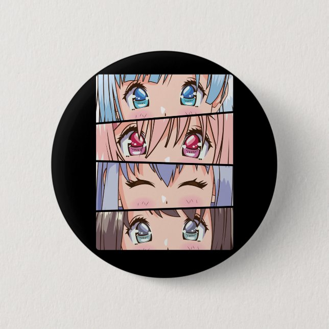 Cute Anime Girl Japan Comic Manga Anime 2 Inch Round Button (Front)