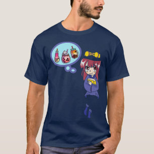 Cute Anime Girl Loves Boba Tea Milk Bubble Tea & B T-Shirt