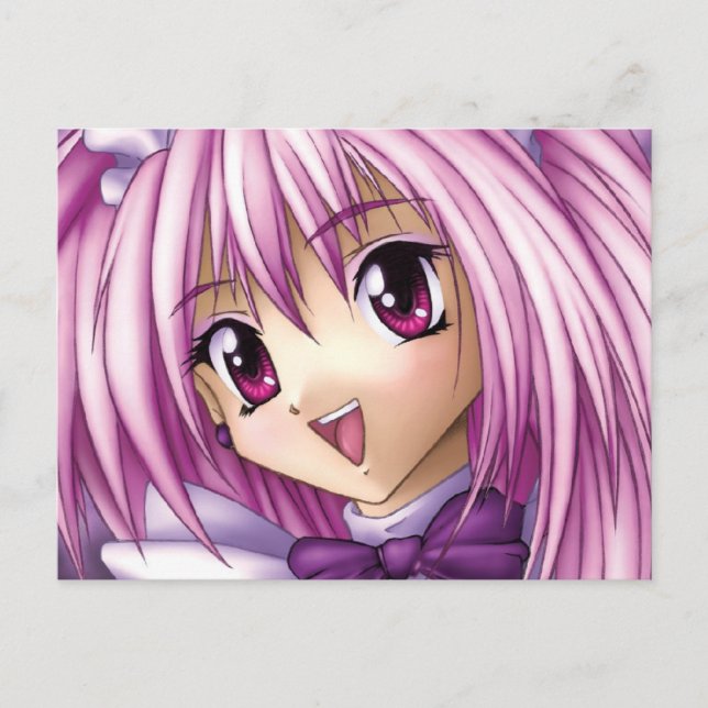 Cute Anime Girl Maid Postcard (Front)