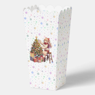 Cute Anime girl trimming the tree Favor Box