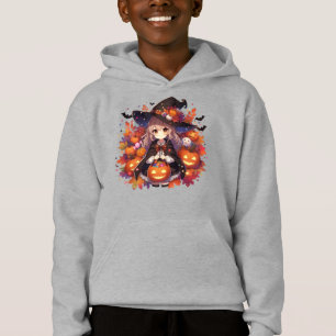 Cute, anime Halloween witch