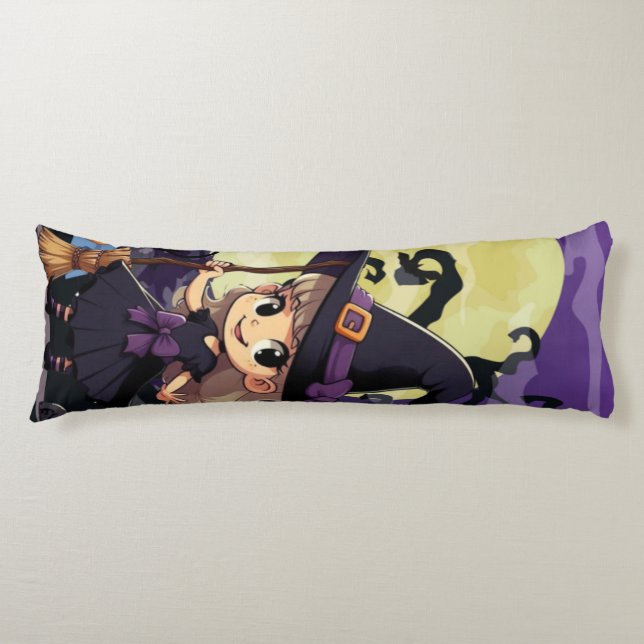Cute Anime Halloween Witch Body Pillow (Front)