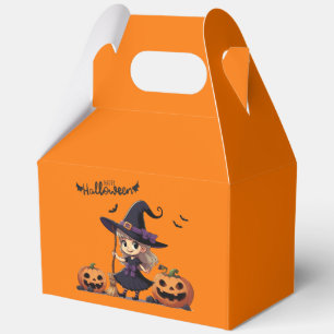Cute, anime Halloween witch Favor Box