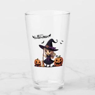 Cute, anime Halloween witch Glass