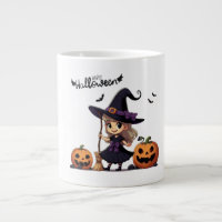 Cute, anime Halloween witch