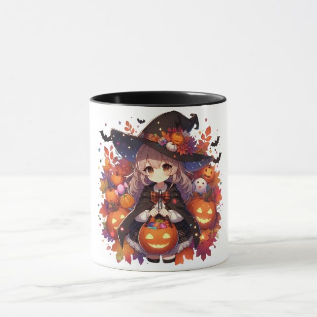 Cute, anime Halloween witch Mug (Center)