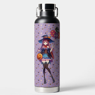 Cute Anime Halloween Witch Water Bottle
