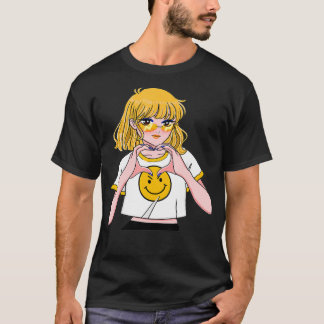 Cute Anime Kawaii Heart I Love You  T-Shirt