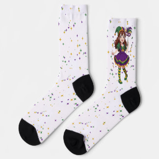 Cute anime Mari Gras girl Socks
