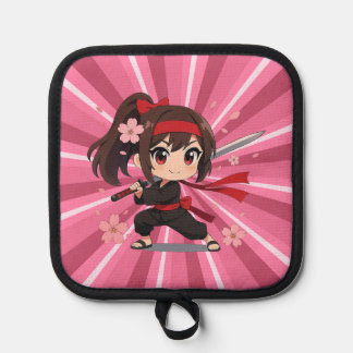 Cute anime warrior blossom girl pot holder
