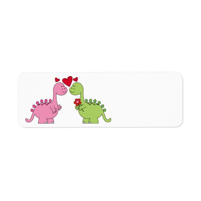 Cute animée Saint Valentin Dinosaures (Devant)