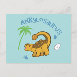 Cute Ankylosaurus Postcard
